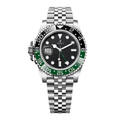 GMT Traveller 40 – Black Dial | Stainless Steel Jubilee Bracelet & Black-Green Ceramic Bezel