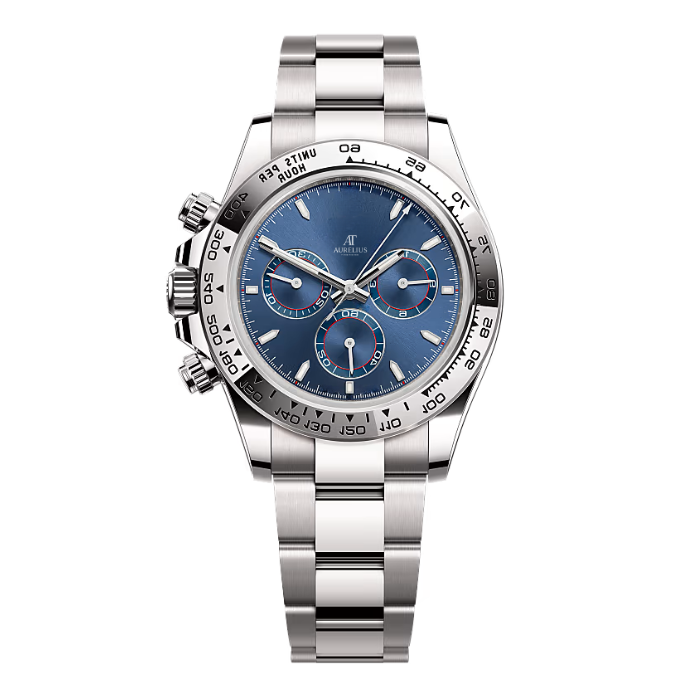 Chronograph 40 – Blue Dial | Silver Tone Bracelet & Tachymeter Bezel