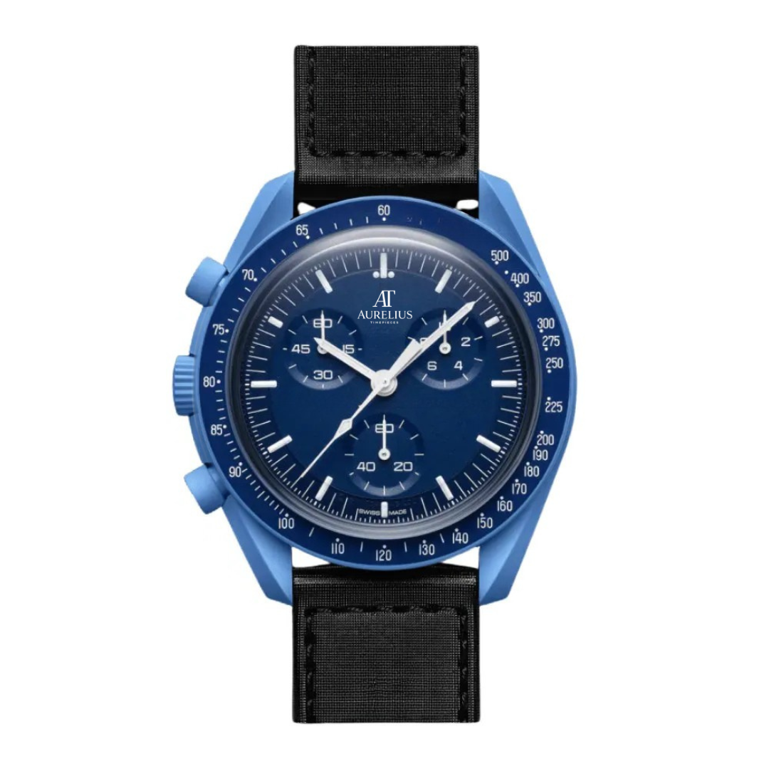 Chronograph 42 – Deep Blue Dial | Dark Blue Case & Blue Strap & Tachymeter Bezel