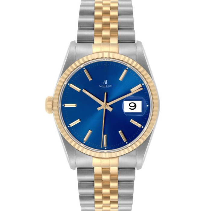 Classic 36 – Blue Dial | Steel & Gold Tone Bracelet & Fluted Bezel